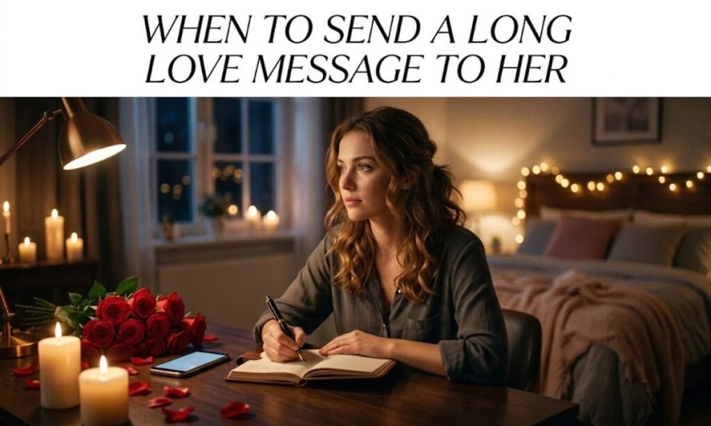 When to Send a Long Love Message to Her